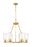 6 Light Chandelier | 826-6MGLD
