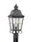 Generation Lighting Chatham traditional 2-light LED outdoor exterior post lantern in oxidized bronze finish with clear s
