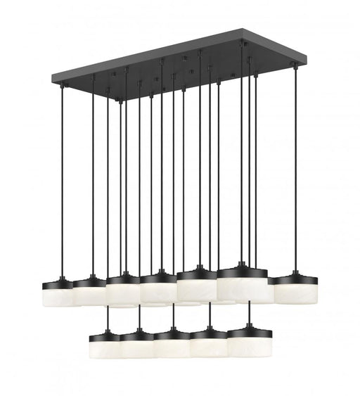 17 Light Linear Chandelier | 827P6-17L-MB-LED