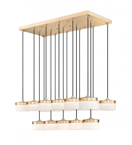 17 Light Linear Chandelier | 827P6-17L-MGLD-LED