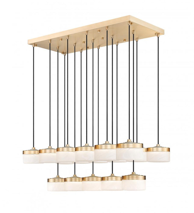 17 Light Linear Chandelier | 827P6-17L-MGLD-LED