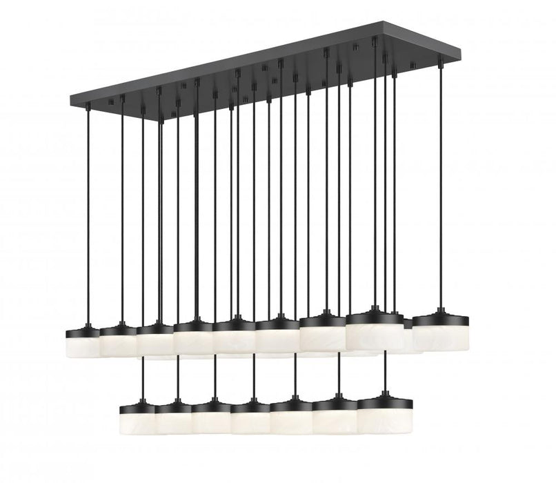 23 Light Linear Chandelier | 827P6-23L-MB-LED