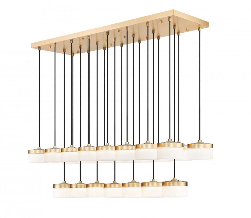 23 Light Linear Chandelier | 827P6-23L-MGLD-LED