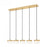 5 Light Linear Chandelier | 827P6-5L-MGLD-LED