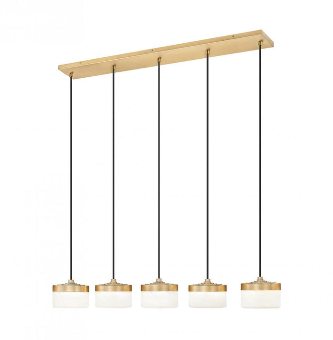 5 Light Linear Chandelier | 827P6-5L-MGLD-LED