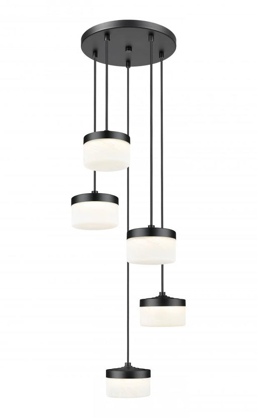 5 Light Chandelier | 827P6-5R-MB-LED