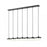 7 Light Linear Chandelier | 827P6-7L-MB-LED
