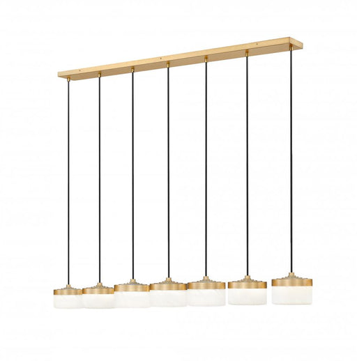 7 Light Linear Chandelier | 827P6-7L-MGLD-LED