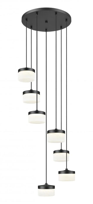 7 Light Chandelier | 827P6-7R-MB-LED