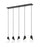 5 Light Linear Chandelier | 828P6-5L-MB