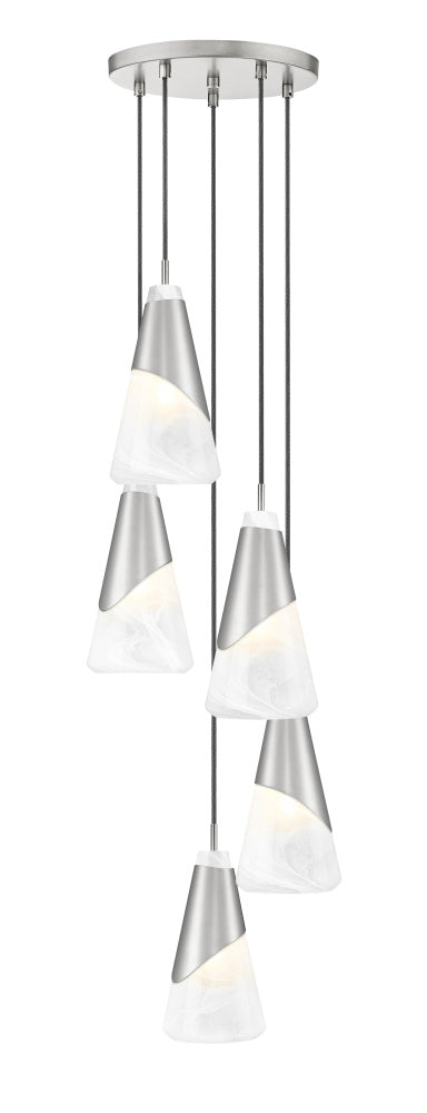 5 Light Chandelier | 828P6-5R-BN