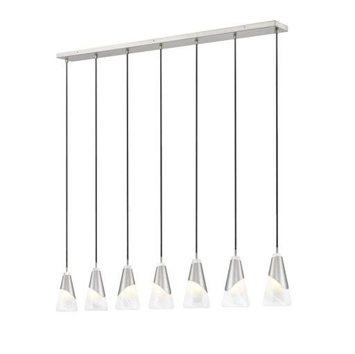 7 Light Linear Chandelier | 828P6-7L-BN