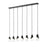 7 Light Linear Chandelier | 828P6-7L-MB