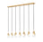 7 Light Linear Chandelier | 828P6-7L-MGLD