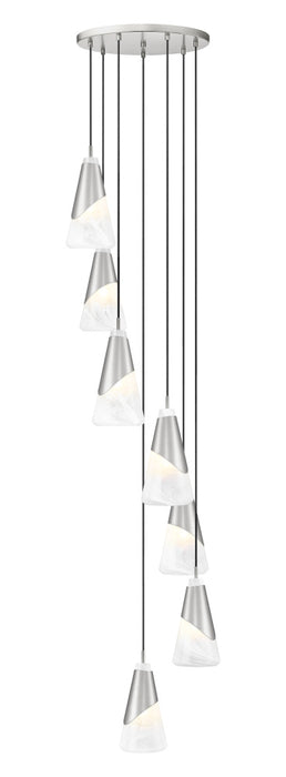 7 Light Chandelier | 828P6-7R-BN