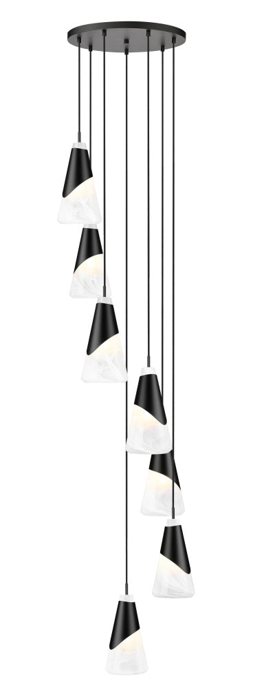7 Light Chandelier | 828P6-7R-MB