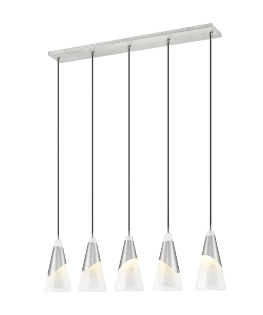 5 Light Linear Chandelier | 828P7-5L-BN