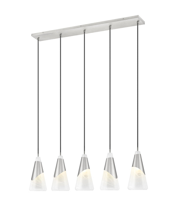 5 Light Linear Chandelier | 828P7-5L-BN