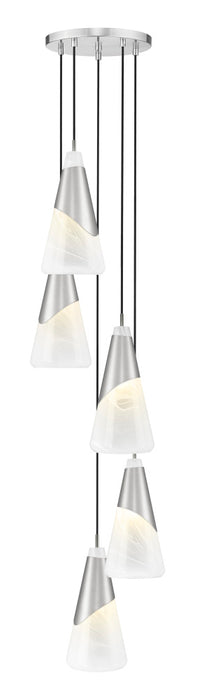 5 Light Chandelier | 828P7-5R-BN