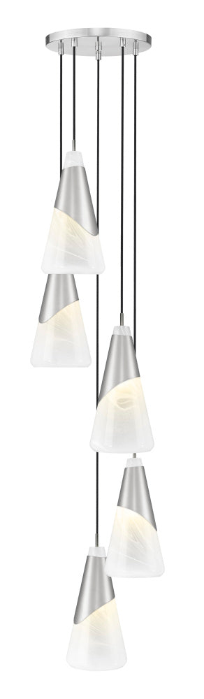 5 Light Chandelier | 828P7-5R-BN