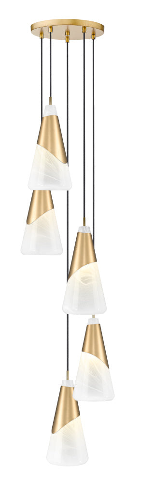 5 Light Chandelier | 828P7-5R-MGLD