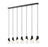 7 Light Linear Chandelier | 828P7-7L-MB