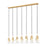 7 Light Linear Chandelier | 828P7-7L-MGLD