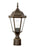 Generation Lighting Bakersville traditional 1-light outdoor exterior post lantern in antique bronze finish with clear be
