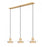 3 Light Linear Chandelier | 829P12-3L-MW-MGLD-LE