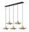 5 Light Linear Chandelier | 829P12-5L-MB-MGLD-LE
