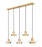 5 Light Linear Chandelier | 829P12-5L-MW-MGLD-LE
