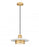 1 Light Pendant | 829P12-MW-MGLD-LED