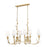6 Light Linear Chandelier | 830-44L-GLF