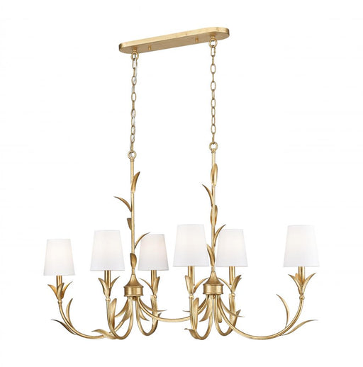 6 Light Linear Chandelier | 830-44L-GLF