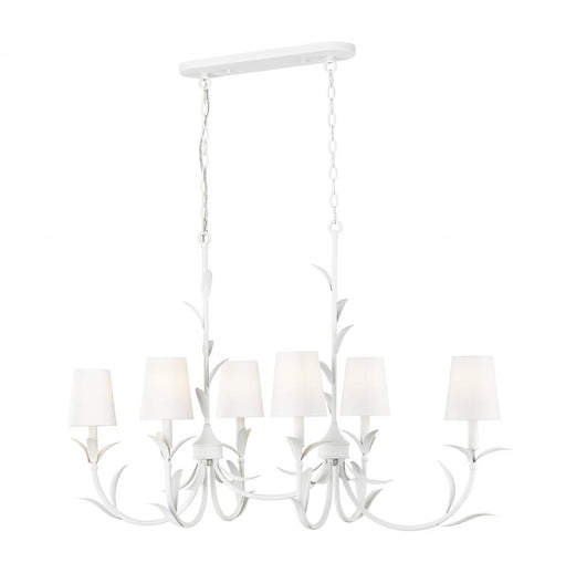 6 Light Linear Chandelier | 830-44L-TXWH