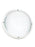 Generation Lighting Bayside traditional 1-light outdoor exterior wall or ceiling mount in white finish with frosted whit