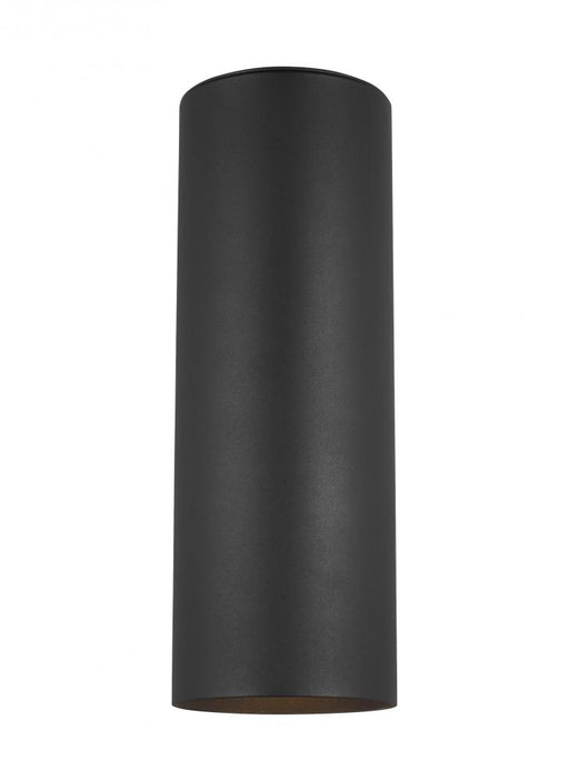 Visual Comfort & Co. Studio Collection Outdoor Cylinders transitional 2-light outdoor exterior small wall lantern sconce in black finish wi