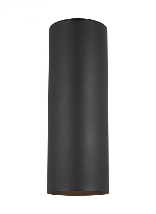 Visual Comfort & Co. Studio Collection Outdoor Cylinders transitional 2-light LED outdoor exterior small wall lantern sconce in black finis