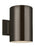 Visual Comfort & Co. Studio Collection Outdoor Cylinders transitional 1-light LED outdoor exterior large wall lantern sconce in bronze fini