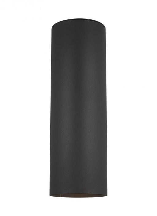 Visual Comfort & Co. Studio Collection Outdoor Cylinders transitional 2-light outdoor exterior large wall lantern sconce in black finish wi