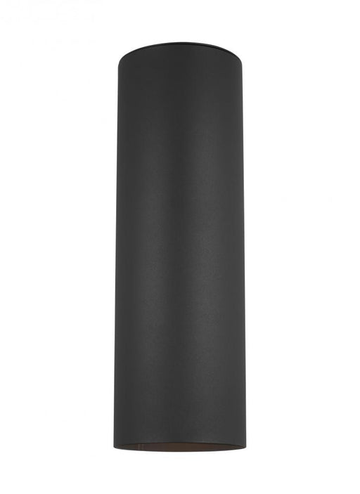 Visual Comfort & Co. Studio Collection Outdoor Cylinders transitional 2-light LED outdoor exterior large wall lantern sconce in black finis