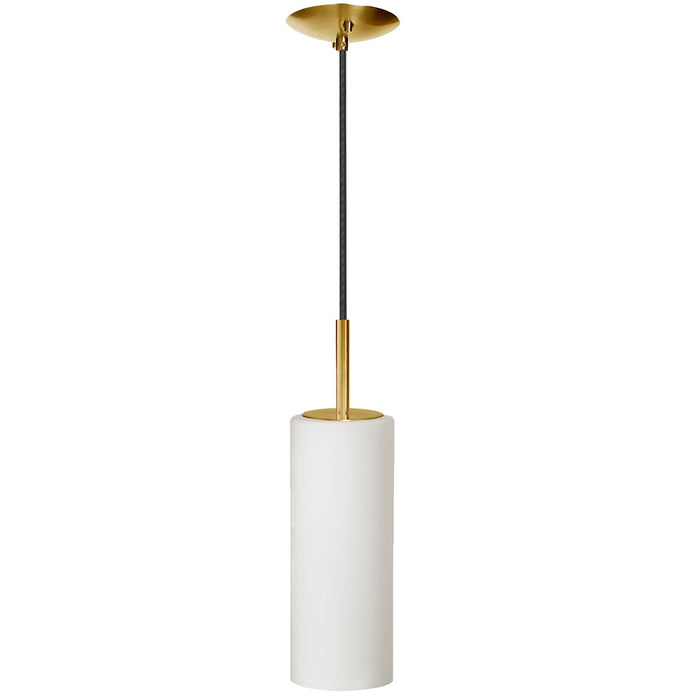 1lt Incandescent Pendant, Agb W/ Wh Glass | 83202-AGB-WH
