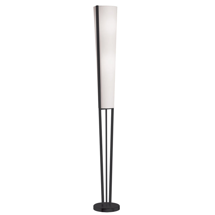  2 Light  Incand Floor Lamp, Mb W/ Wh Shade | 83323F-MB