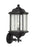 Generation Lighting Kent traditional 1-light outdoor exterior wall lantern sconce in oxford bronze finish with clear see