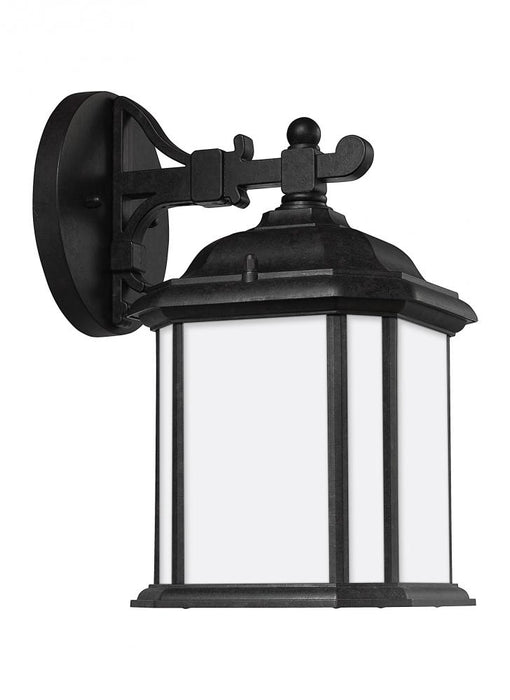 Generation Lighting Kent traditional 1-light outdoor exterior small wall lantern sconce in oxford bronze finish with sat