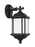 Generation Lighting Kent traditional 1-light outdoor exterior medium wall lantern sconce in black finish with satin etch