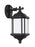 Generation Lighting Kent traditional 1-light LED outdoor exterior medium wall lantern sconce in black finish with satin