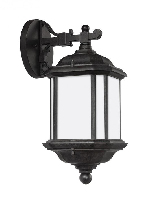 Generation Lighting Kent traditional 1-light LED outdoor exterior medium wall lantern sconce in oxford bronze finish wit