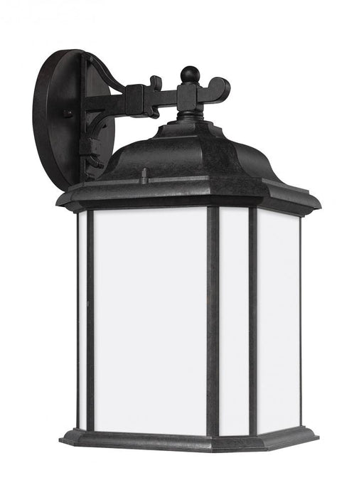 Generation Lighting Kent traditional 1-light LED outdoor exterior large wall lantern sconce in oxford bronze finish with