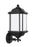 Generation Lighting Kent traditional 1-light LED outdoor exterior large uplight wall lantern sconce in black finish with